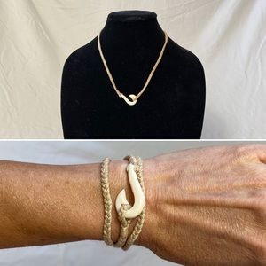NEW! Versatile Carved Bone Necklace or Bracelet